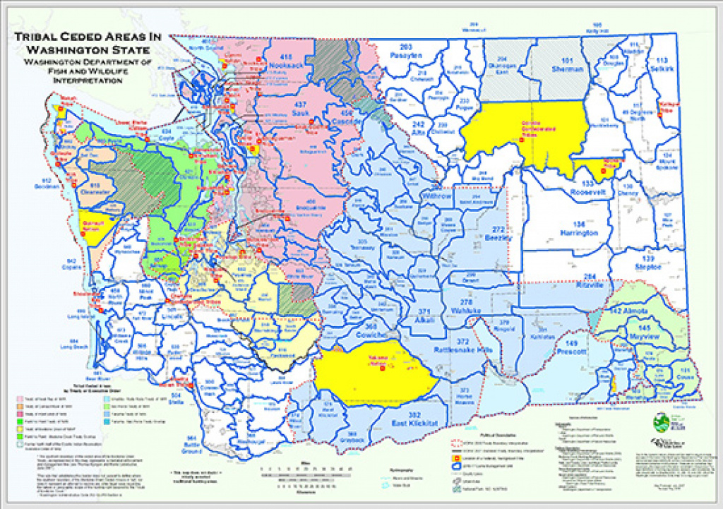 Washington State Tribes Map Printable Map