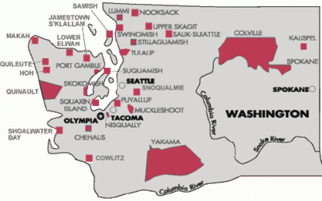 Tribal Sovereignty Curriculum Available To Washington School Districts in Washington State Tribes Map