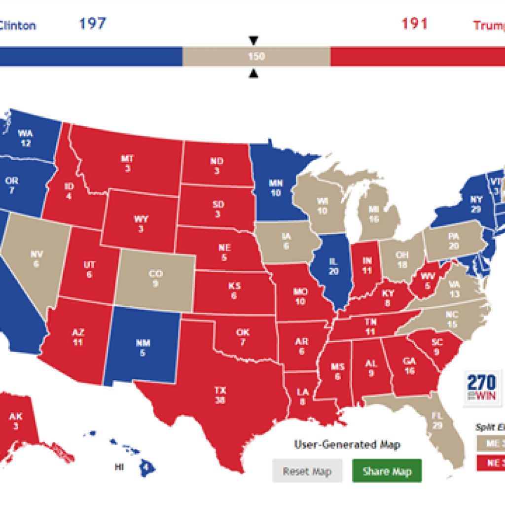 Trump&amp;#039;s Battleground Map Makes Rosy Assessments Of Toss-Up States with regard to Trump States Map