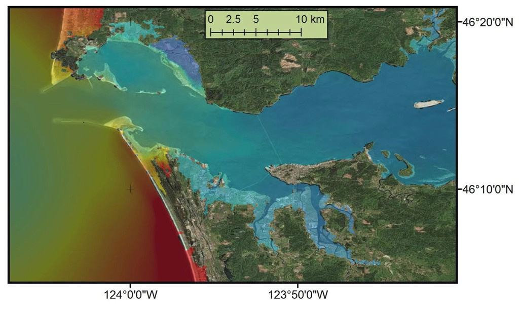 Tsunami Surge Could Push Far Up Columbia | The Columbian for Washington State Tsunami Map