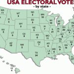 U.s. Electoral Vote Map For Map Of States And Electoral Votes