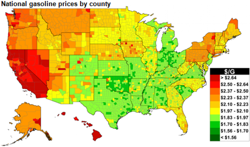 U.s. Gasoline Prices This Thanksgiving Are The Lowest In Seven Years pertaining to Gas Prices Per State Map
