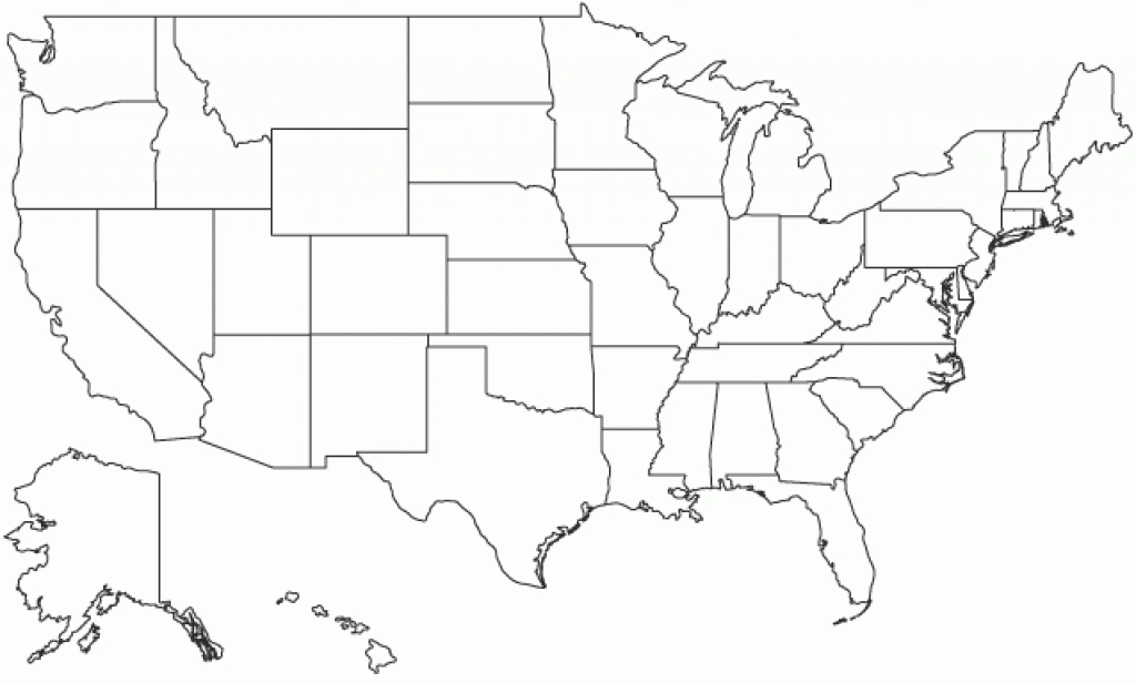 U S Map Outline - Bino.9Terrains.co with regard to A Blank Map Of The United States