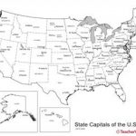 U.s. Map With State Capitals | Geography Worksheet   Familyeducation Intended For Us Map With State Capitals