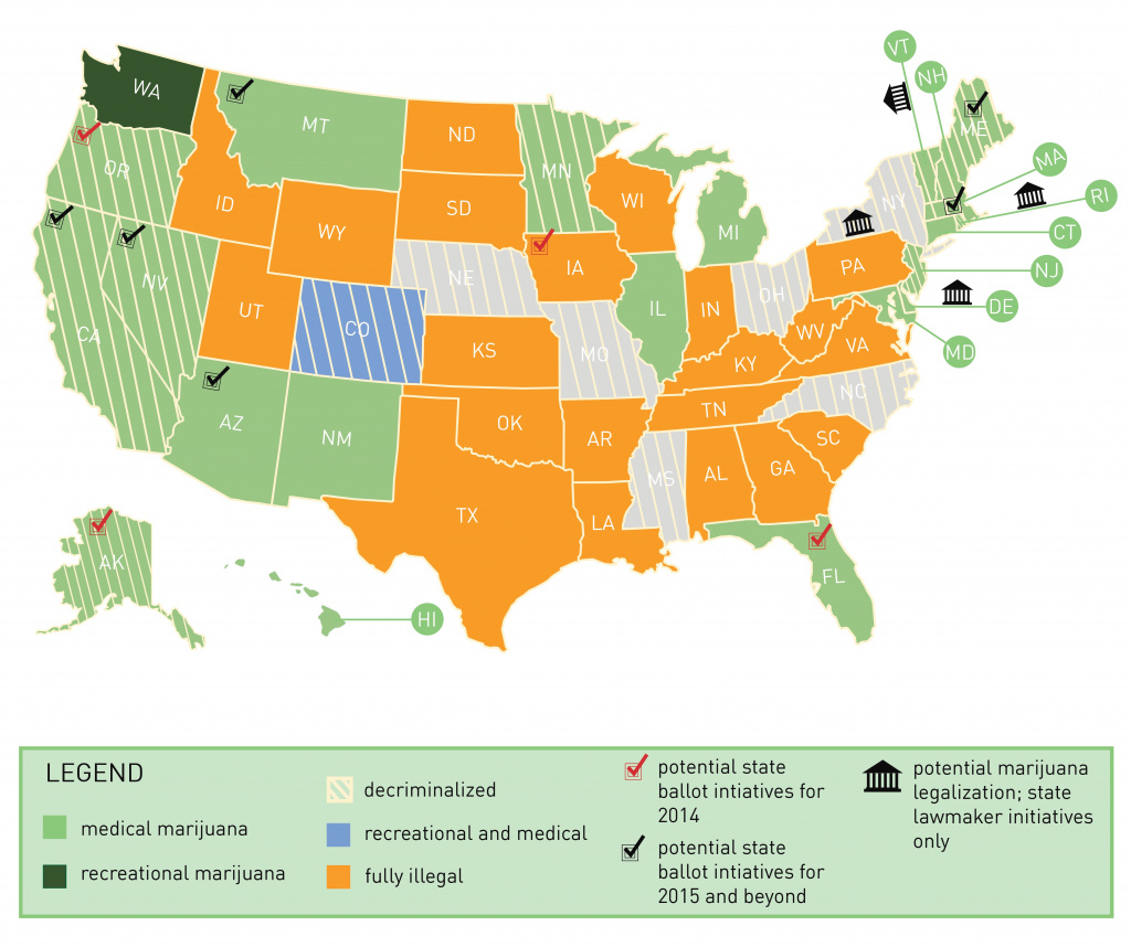 U.s. Marijuana Legalization Map | Canna Law Blog™ regarding States Where Weed Is Legal Map 2016