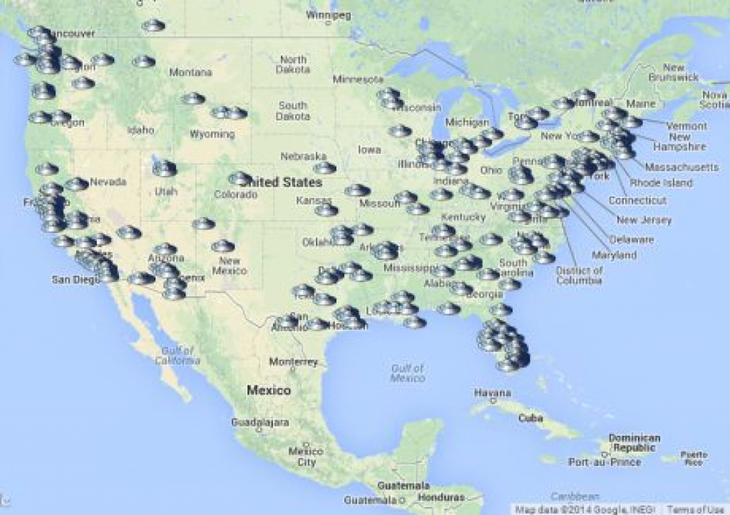 Ufo Heat Maps Compared To Military Locations And Population | Top for Military Bases United States Map