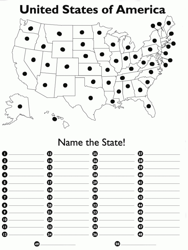United States Capitals Quiz Printable - Google Search | School inside States And Capitals Map Quiz