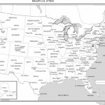 United States Labeled Map In United States Map Print
