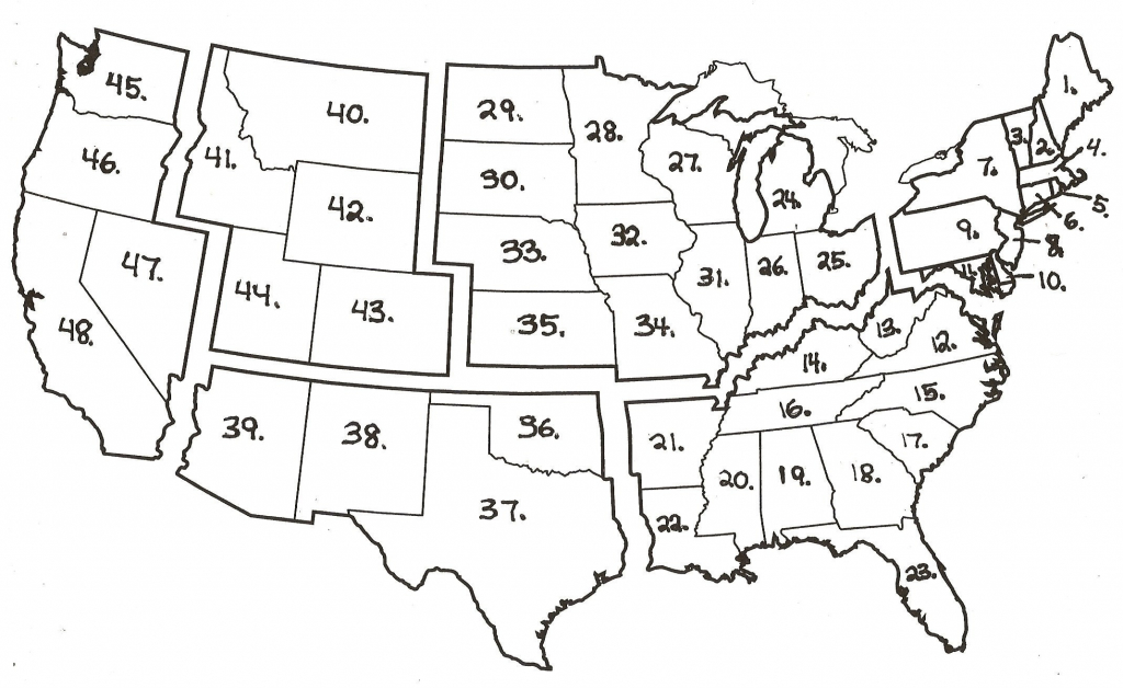 United States Map Blank With Numbers New Us States Map Blank Pdf in Blank Map Of The United States With Numbers