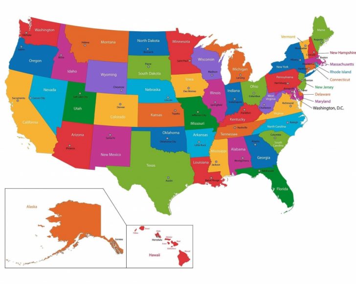 Us Map With State Capitals