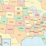 United States Map   Color Map With Surrounding Areas With State Map Com
