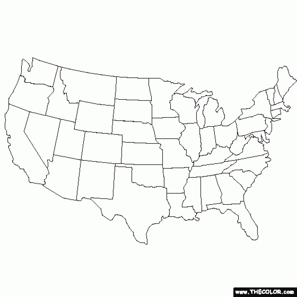 United States Map Coloring Page within Us Map Color States
