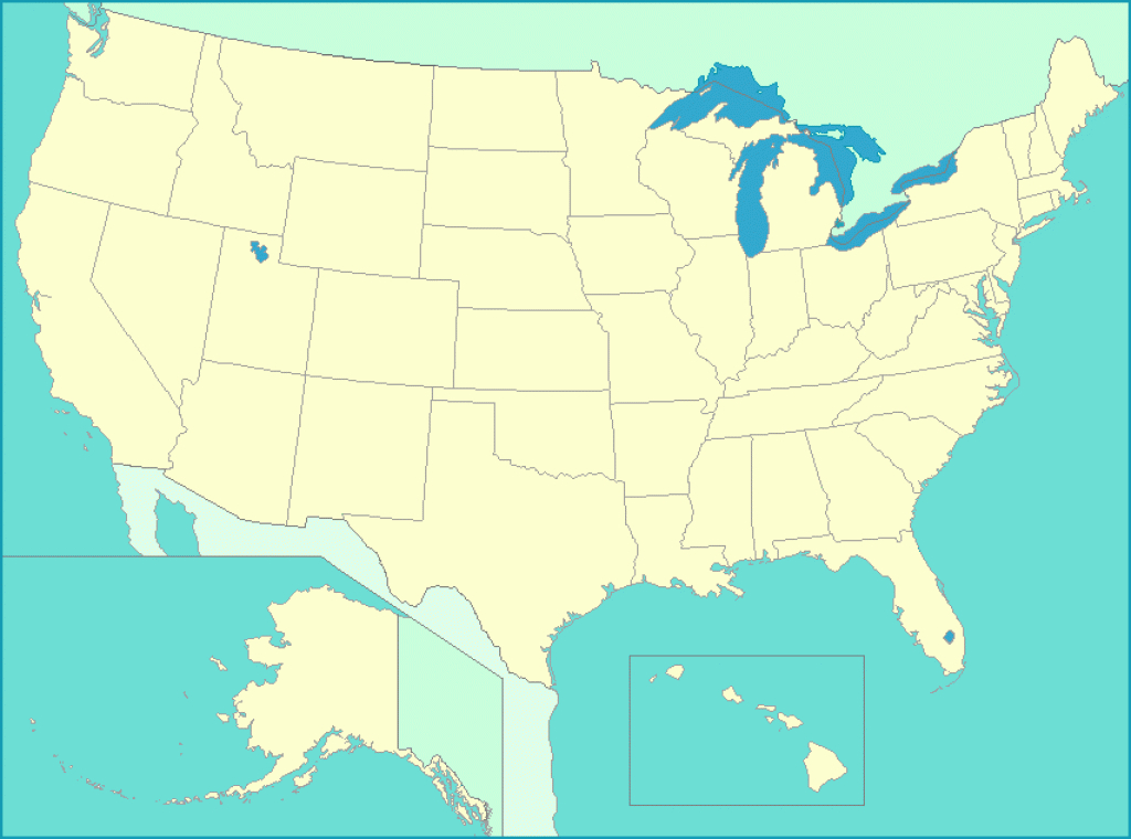 United States Map - Map Of Us States, Capitals, Major Cities, And Rivers with Us Map Image With States