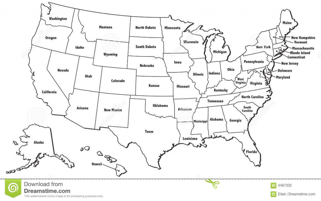 United States Map Outline Stock Illustration. Illustration Of Idaho pertaining to State Outline Map