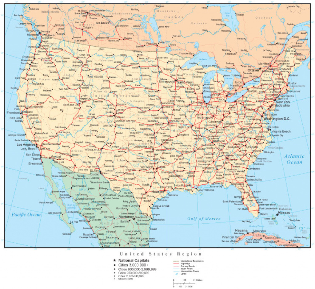 United States Map States And Cities And Travel Information in State Map With Cities