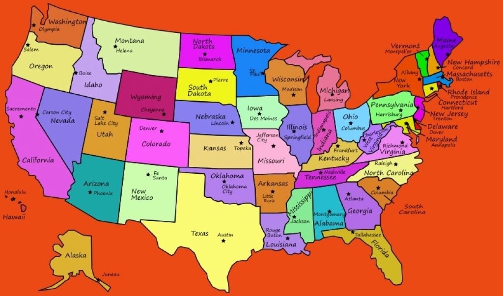United States Map With State Names State Map With Capitals Clipart with regard to Map Of United States With State Names And Capitals
