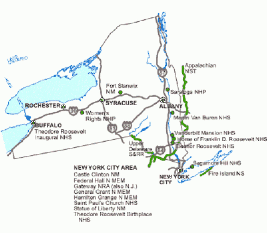 United States National Parks - Wikitravel with New York State Parks Map