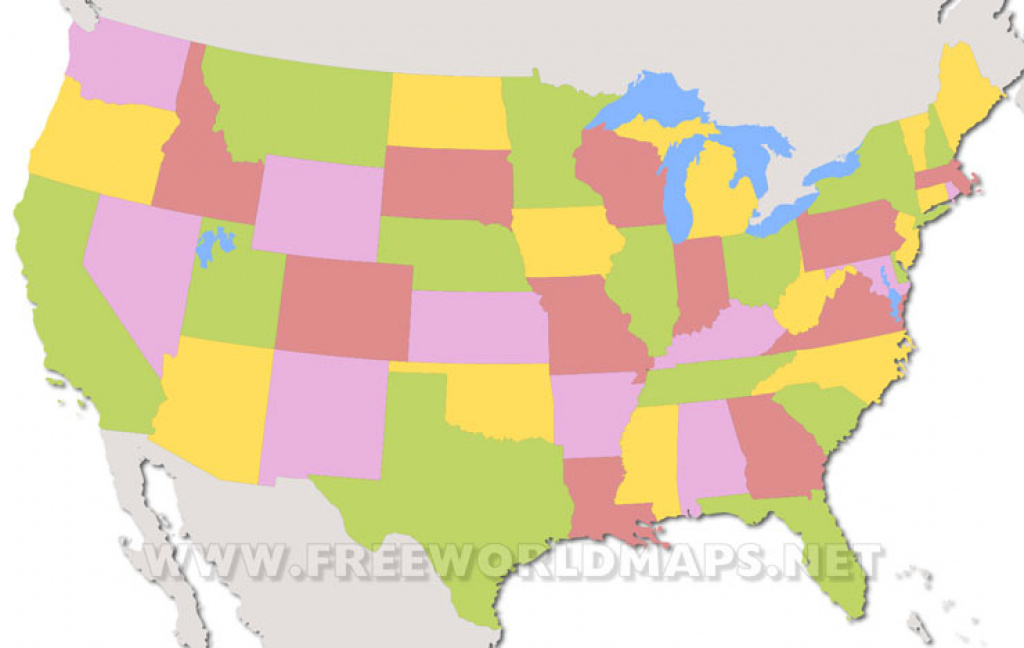 United States Political Map intended for Us Map Color States