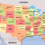 United States Political Map Pertaining To North America Map With States And Capitals