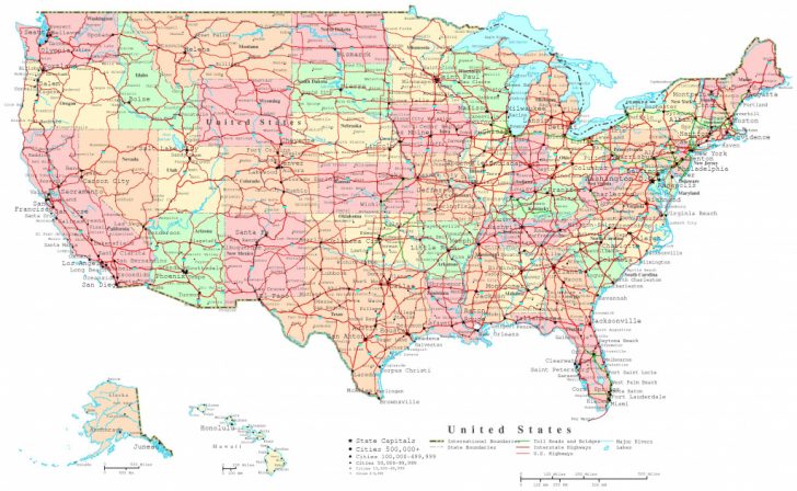 Map Of 50 States And Major Cities