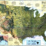 United States: The Physical Landscape" 1996 Mapnational For Geographic United States Map