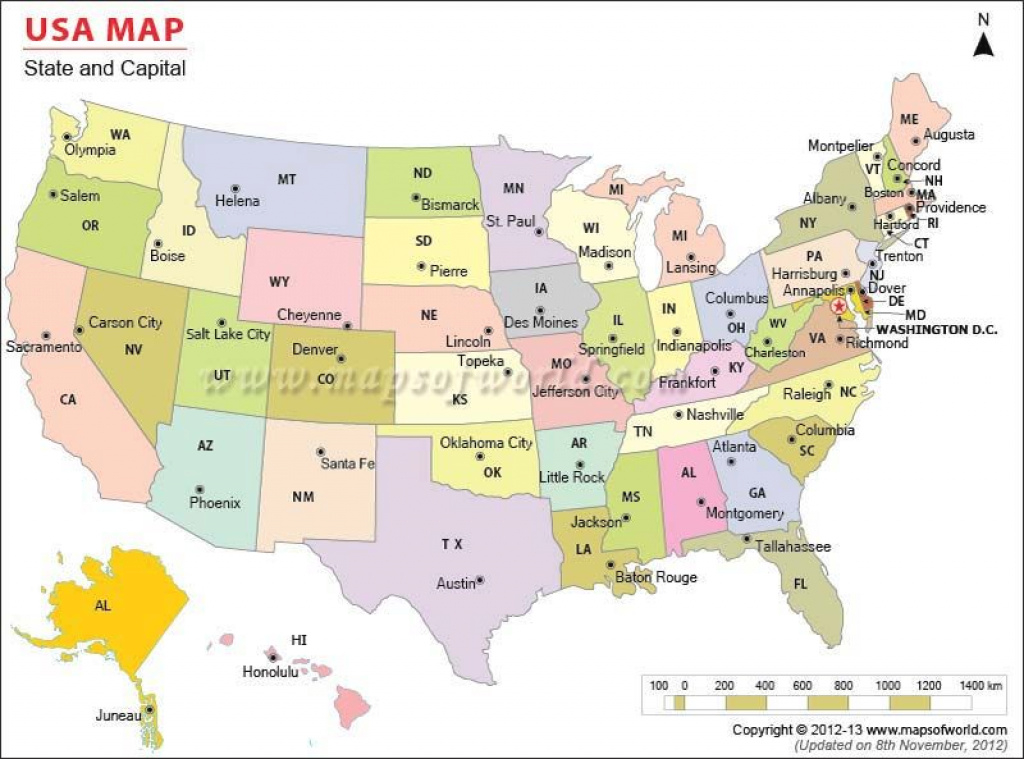Unitedstates And Capital #map Shows The 50 States Boundary &amp;amp; Capital with The 50 State Capitals Map