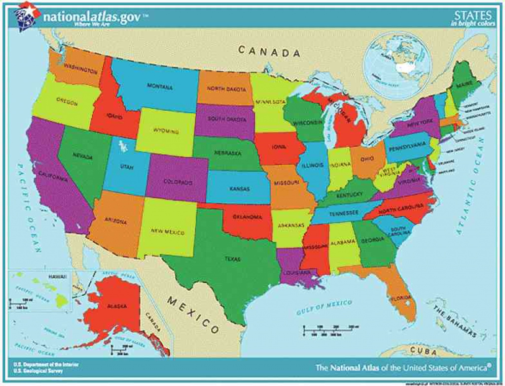 Unites State Map And Travel Information | Download Free Unites State Map within Map Of The United States Of America With States Labeled