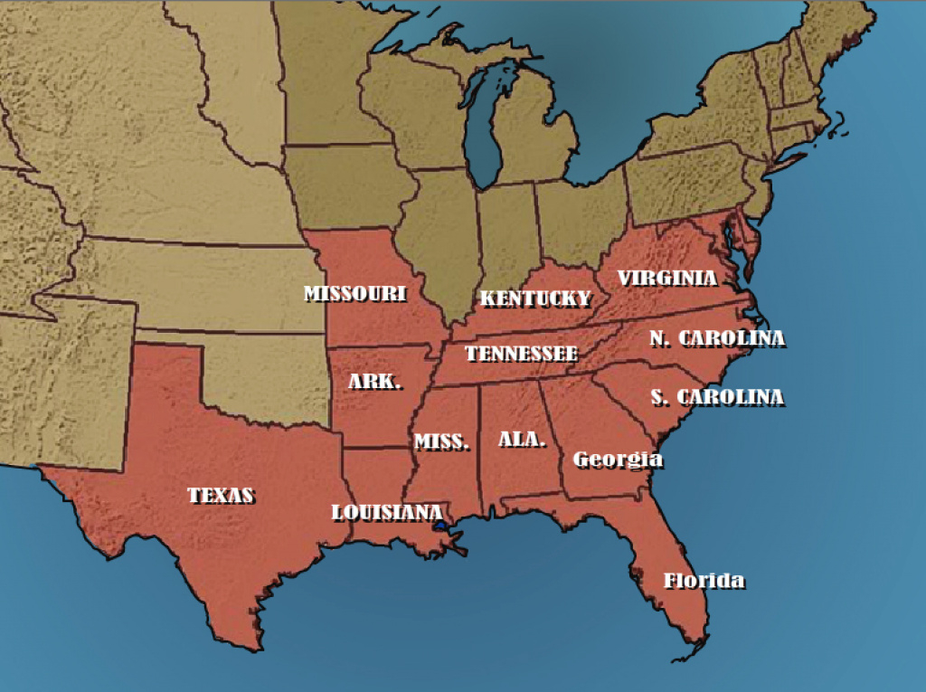 Untitled Document regarding Confederate States Of America Map