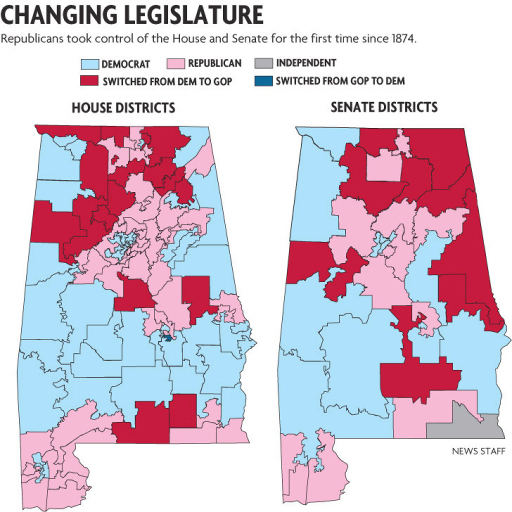 Updated: Democrats&amp;#039; Dominance Of Alabama Legislature Nears End | Al intended for Alabama State Senate Map
