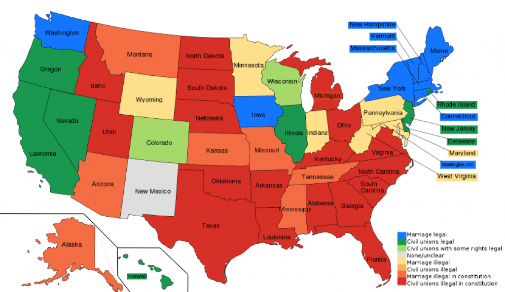 Updated Map Of Legal Status Of Same-Sex Marriage - Sociological Images pertaining to Map Of States Legalized Gay Marriage