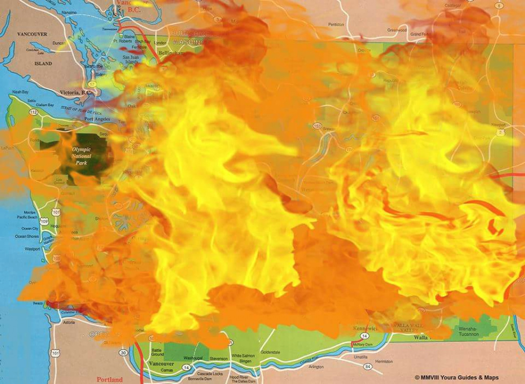 Updated Map Of Washington State Fires | Viralswarm with regard to Map Of The Washington State Fires
