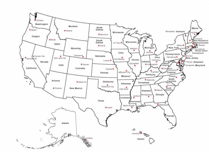 The 50 State Capitals Map