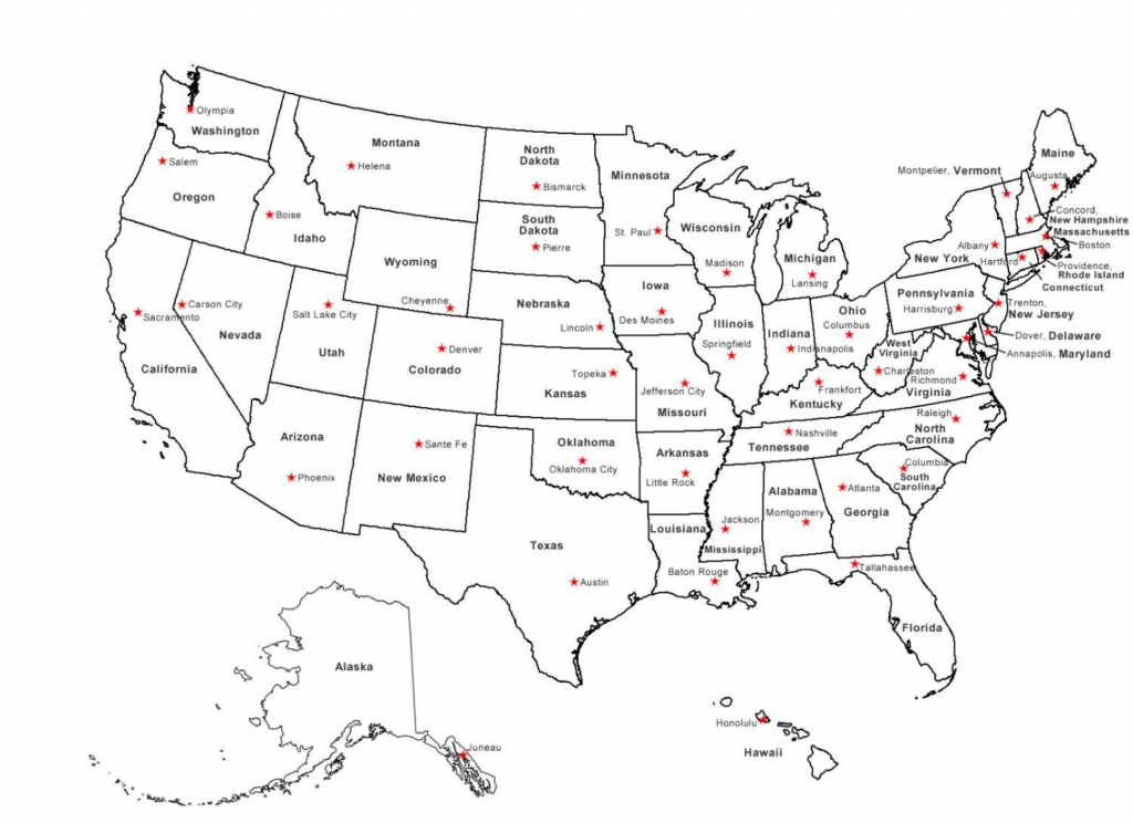 Us 50 States Capitals Map Quiz Names List Calendar Template Best throughout The 50 State Capitals Map