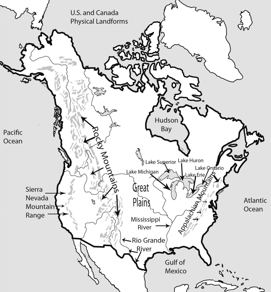 Us And Canada Physical Map Quiz Save United States And Canada Map intended for United States Physical Map Worksheet