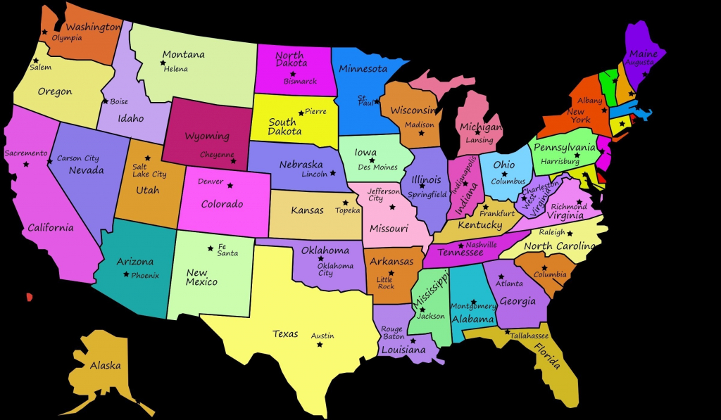 Us Map 50 States And Capitals States Capitals Inspirationa Map Us within The 50 State Capitals Map