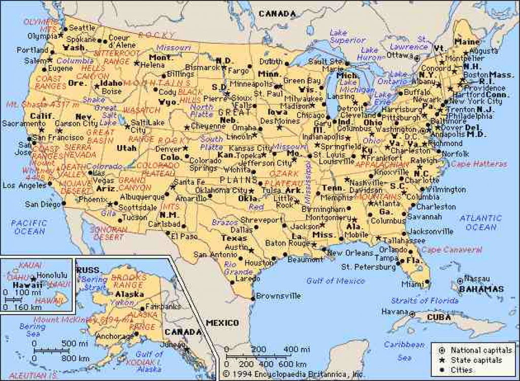 Us Map Of States And Cities And Travel Information | Download Free intended for State Map With Cities