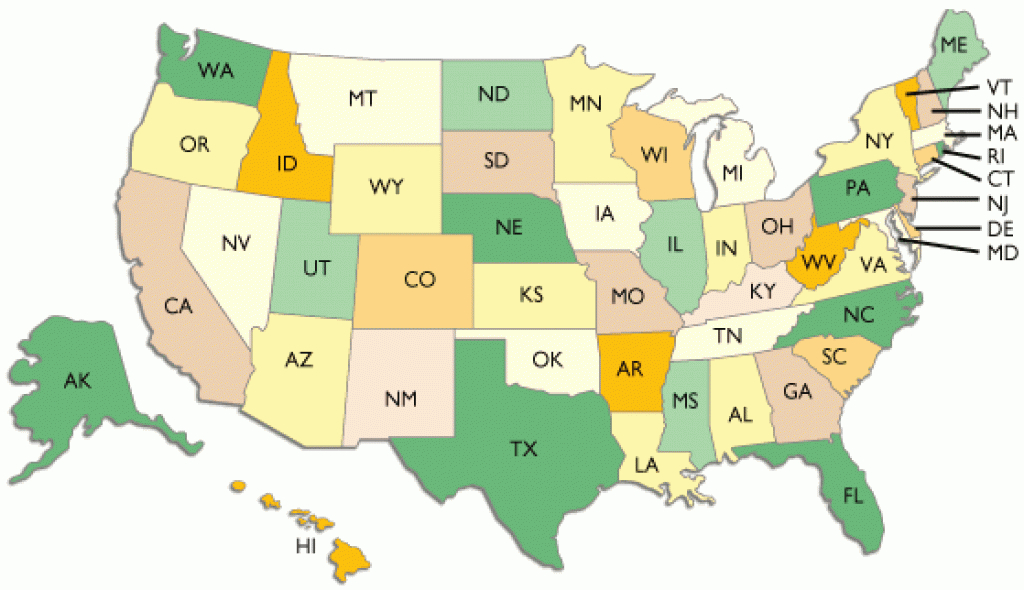 Us Map State Abbreviations throughout Us Map With State Abbreviations