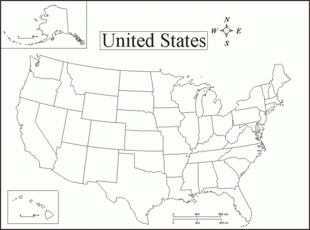 Us Map Template Printable - Bino.9Terrains.co for Printable 50 States Map