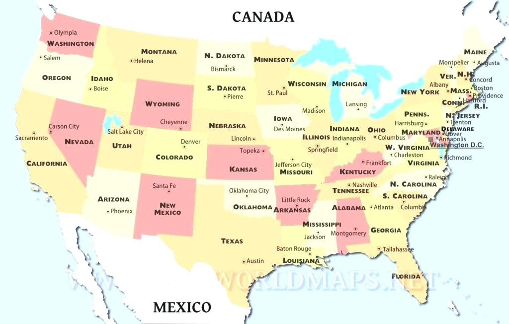 Us Map With Capital Cities United States State Capitals Fine In intended for Us Map With State Capitals