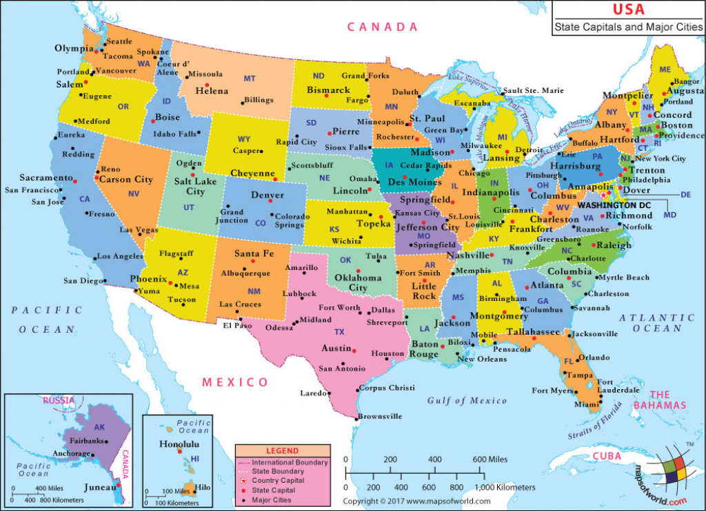 Us Map With Major Cities in Map Usa States Major Cities