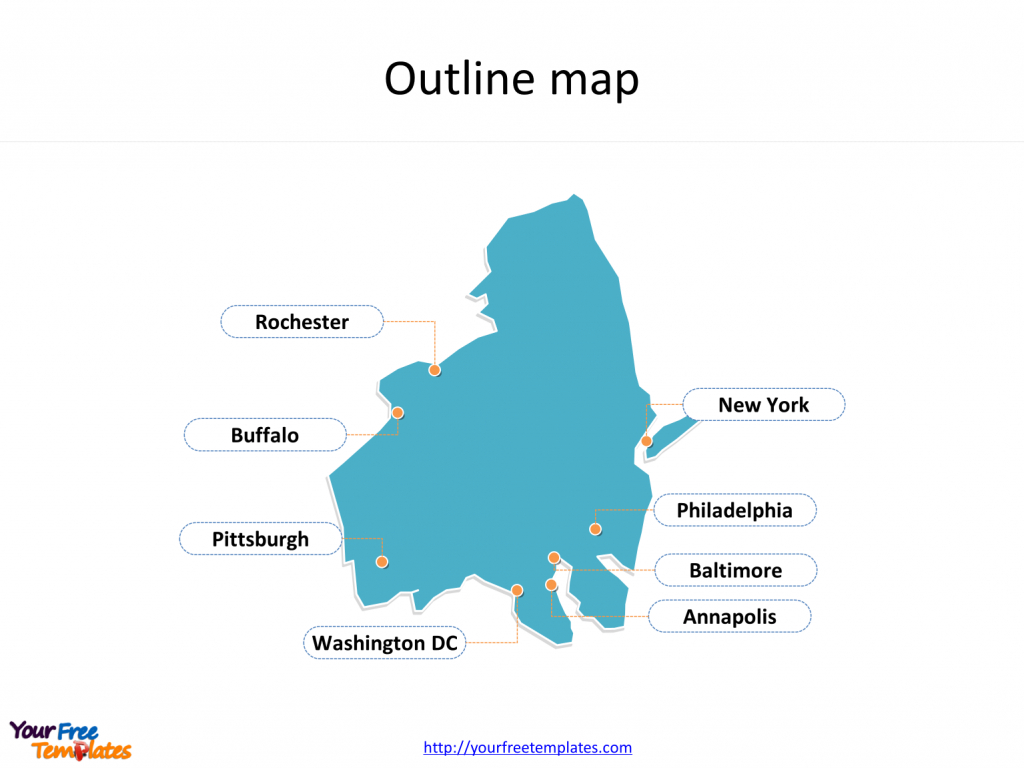 Us Map With Mid Atlantic States - Free Powerpoint Templates within Mid Atlantic States And Capitals Map