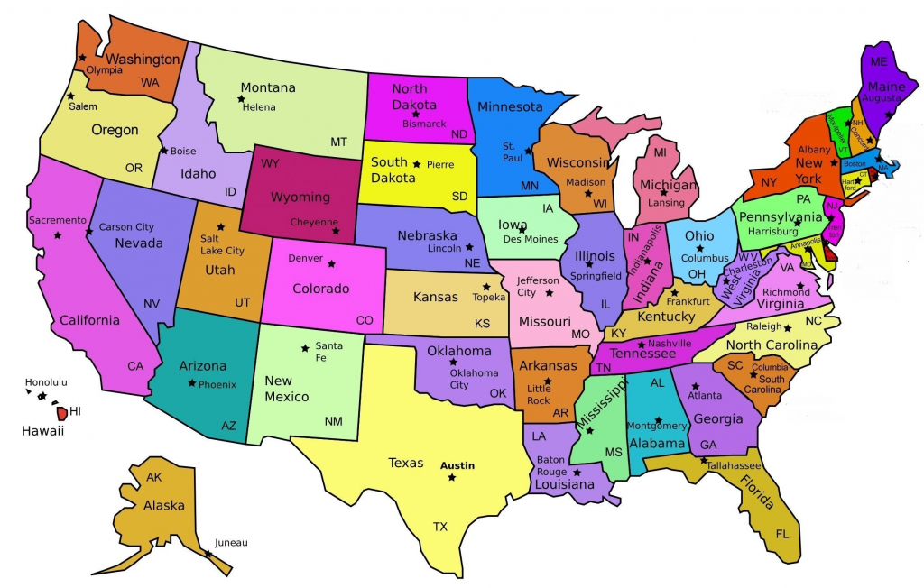 Us Map With States And Capitals Labeled Save Us Map States And for Us Map States And Capitals List