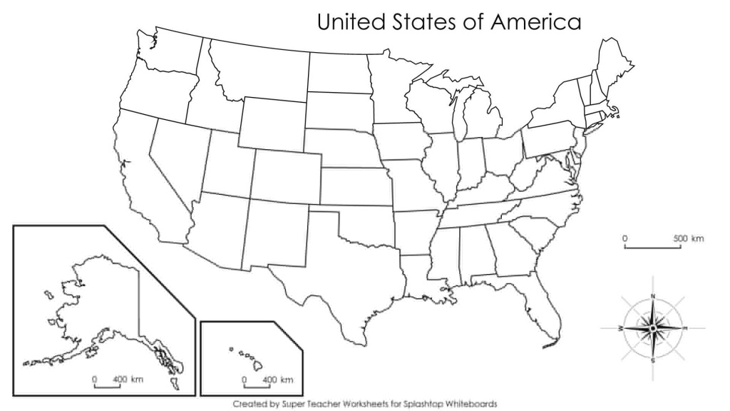 Us Map Without State Names - Maps Of World regarding Us Map Without State Names