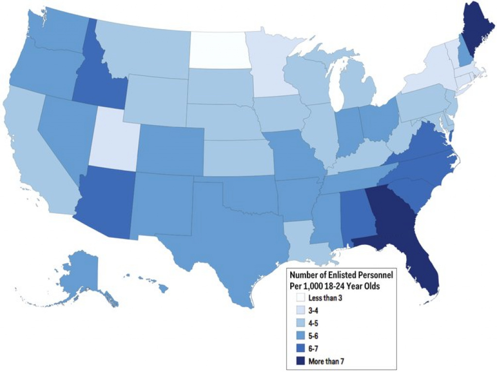 Us Military Is Not Representative Of Country - Business Insider pertaining to Military Bases By State Map
