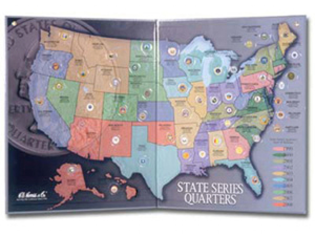 Us Mint, Whitman And Harris State Quarter Maps throughout State Series Quarters Collector Map