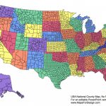 Us National County, Editable County Powerpoint Map For Building Inside United States Map With County Names