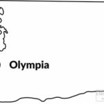 Us State Black White Maps Clipart  Washington Outline Map Capital With Regard To Washington State Map Outline