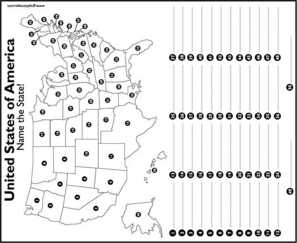 Us State Map Test Us State Map Test Printable in Name The States Map Test