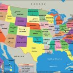 Us States And Capitals Map In Map Of The United States With Capitols