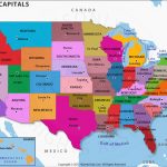Us States And Capitals Map, United States Map With Capitals For United States Map With Capitols